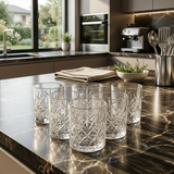 Radiance Cut Whiskey Glasses Set of 6