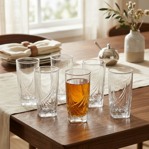 Crystal Twist Highball Glass Set of 6