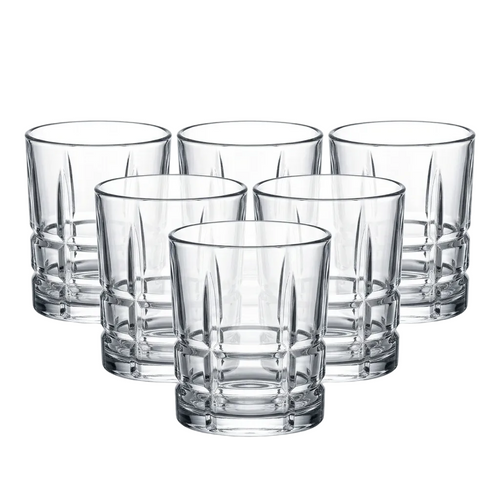 Elegant Grid Glasses Set of 6