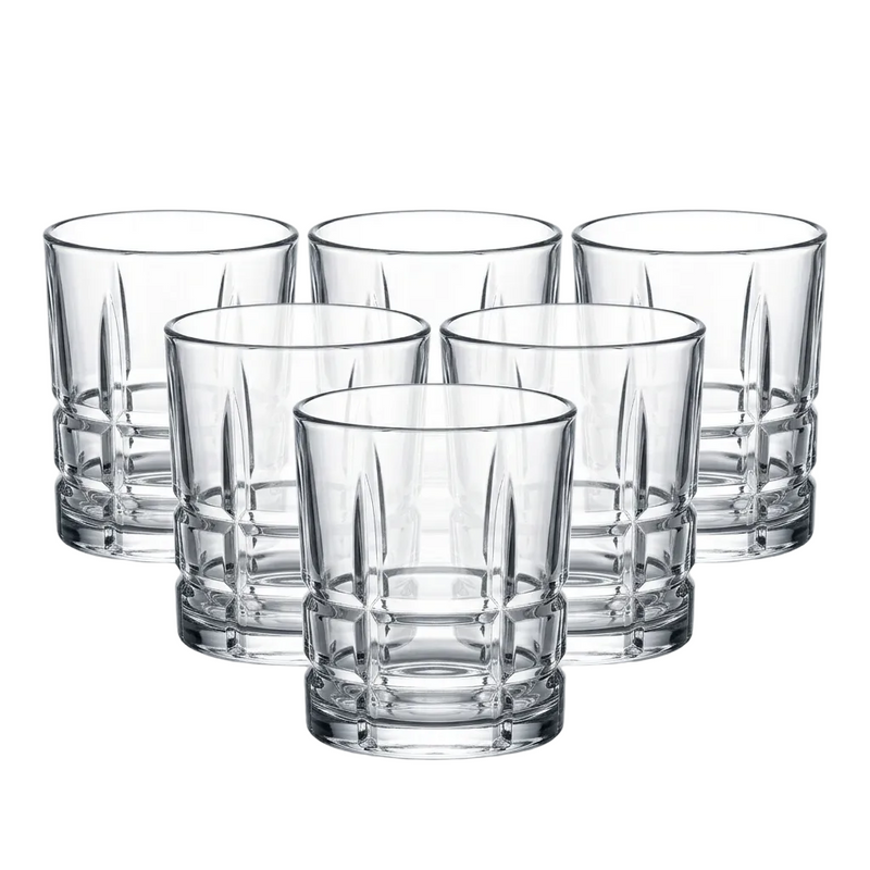 Elegant Grid Glasses Set of 6