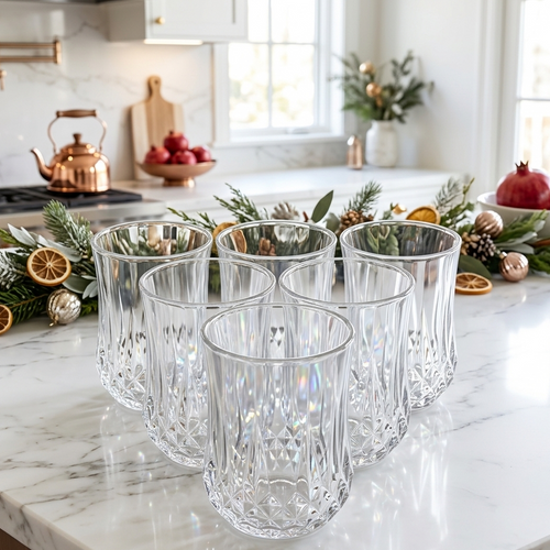 Elegant Tulip Shaped Glasses Set of 6