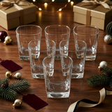Modern Clear Whiskey Glasses Set of 6
