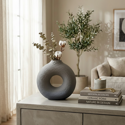 Minimalist Circular Ring Flower Vase