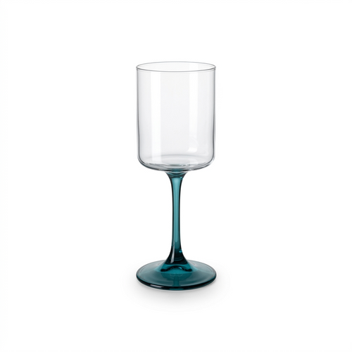 Teal Tinted Wine Glasses Set of 6