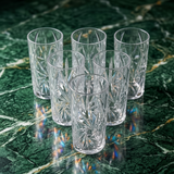 Vintage Geometric Glasses Set of 6