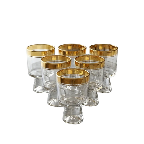Azure Yellow Glasses Set of 6