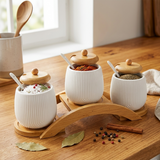 3-Piece Jar Set with Arched Display Stand