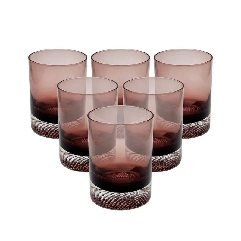 Elegant Dusk Rose Glasses Set of 6