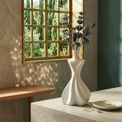 Seraphina Cinched Gown Ceramic Vase