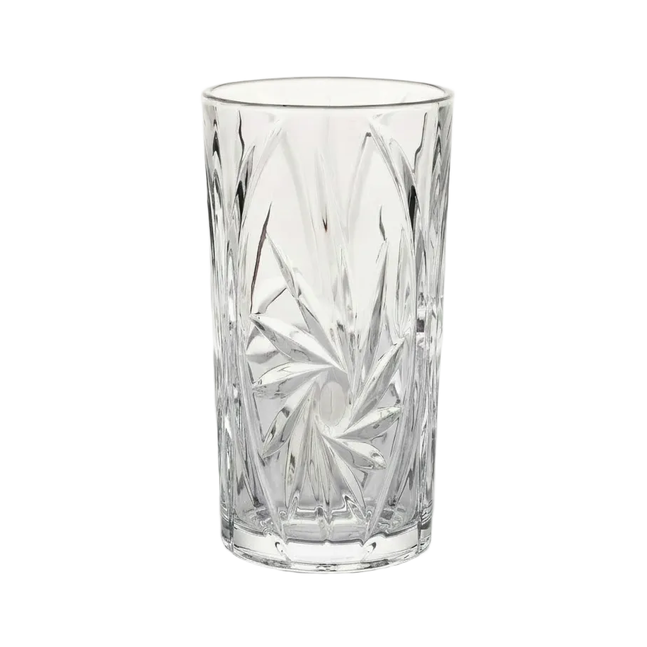Vintage Geometric Glasses Set of 6