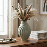 Modern Swirl Cut Ceramic Vase