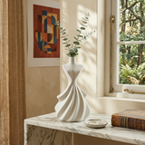 Elegant Ceramic Female Form Gown Vase
