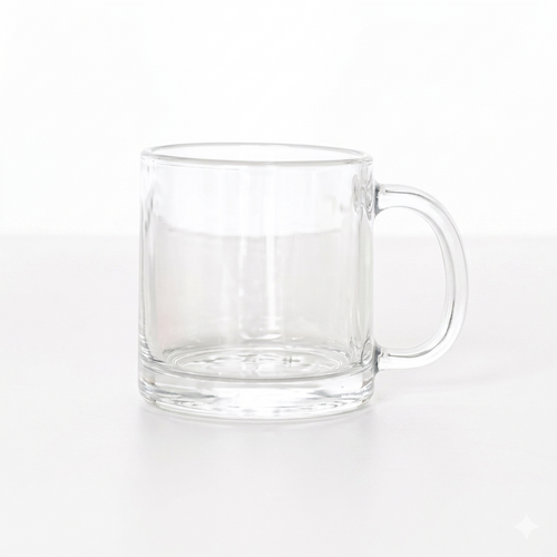 Minimalist Clear Glass Mug Set of 6