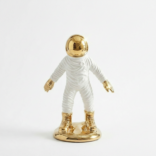 Astronaut Figurine with Gold Accents