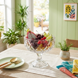 Elegant Cut Design Glass Bowl