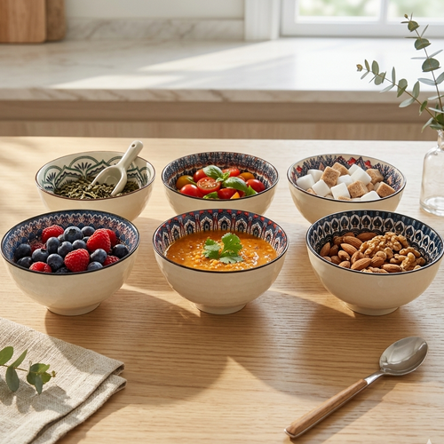 Turkish Style Set of 6 Bowls