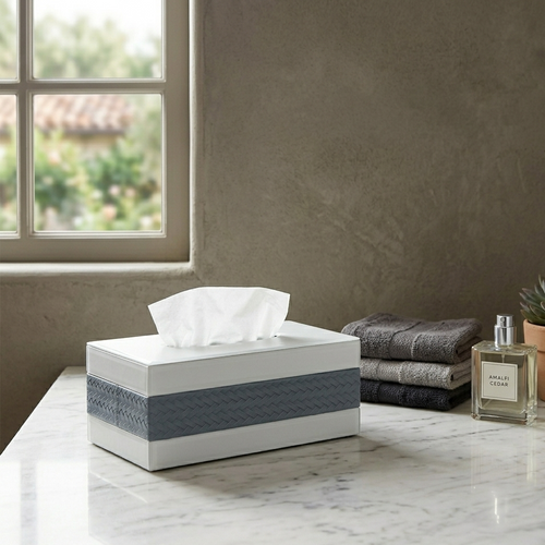 Modern Ivory Mirror Tissue Box Cover