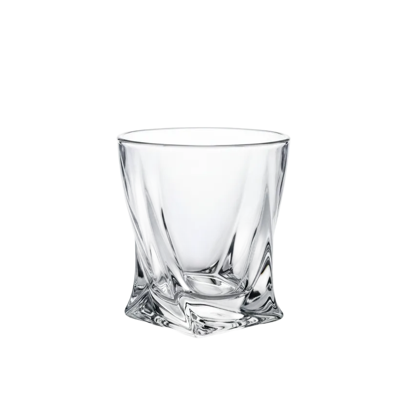 Twisted Cut Whiskey Glasses Set of 6