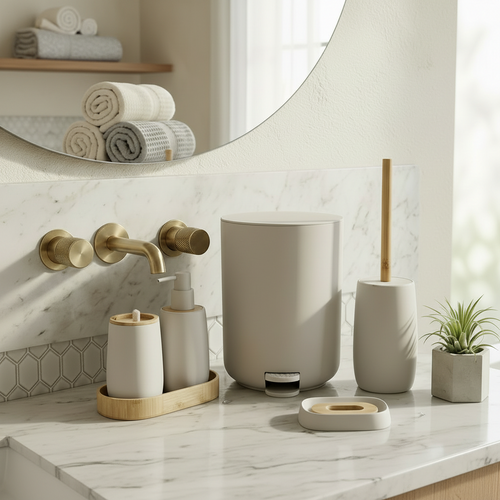 Elegant Bathroom Accessory Set of 5