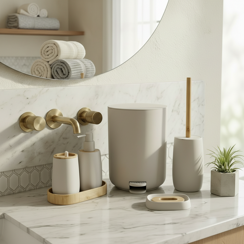 Elegant Bathroom Accessory Set of 5