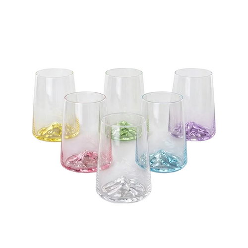 Multi-Colored Whiskey Glasses Set of 6