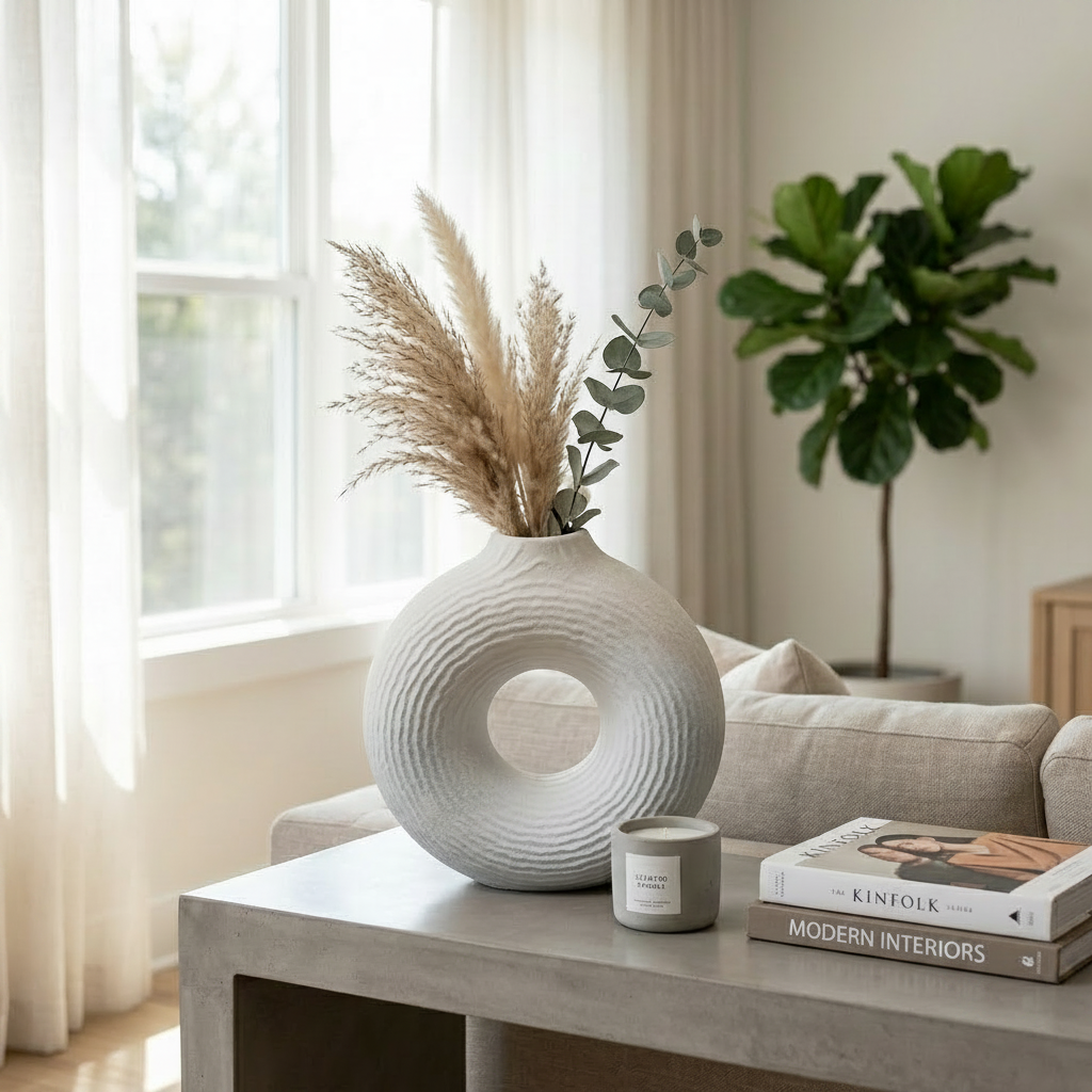 Minimalist Circular Ring Flower Vase