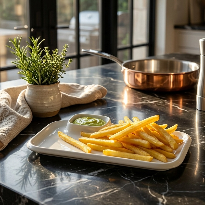Minimalist Serving Platter with Dipping Set