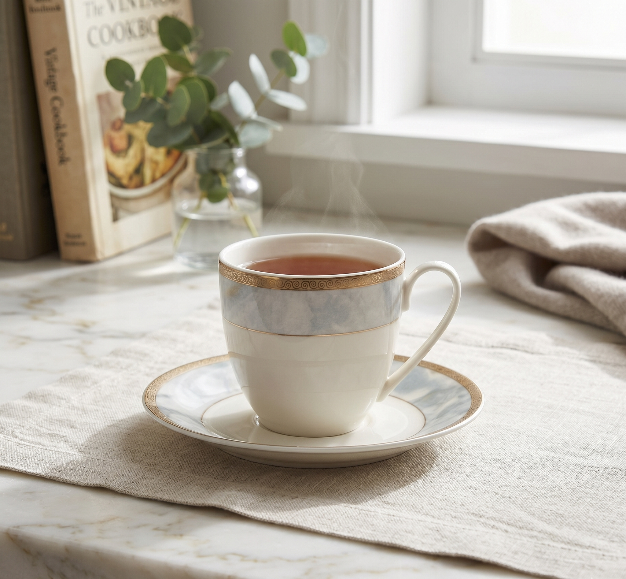 Pearl Marble Elegance 12pc Tes Set