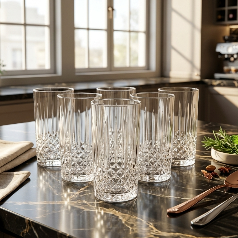 Heritage Crystal Glasses Set of 6