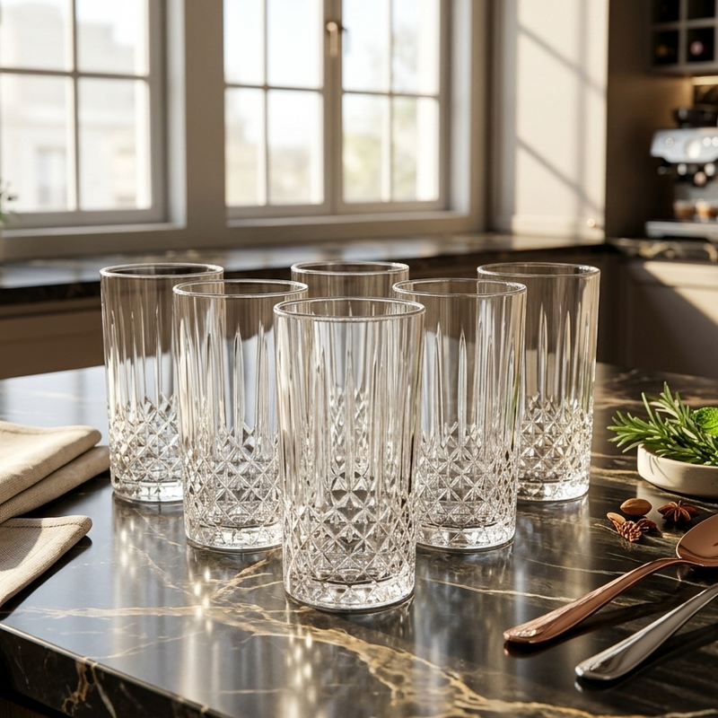 Heritage Crystal Glasses Set of 6