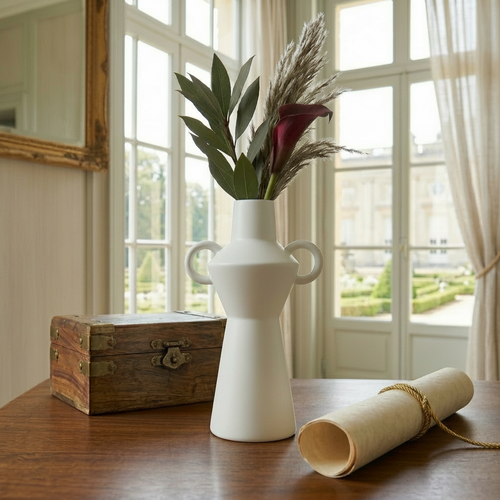 Elegant Matte Charcoal Vase