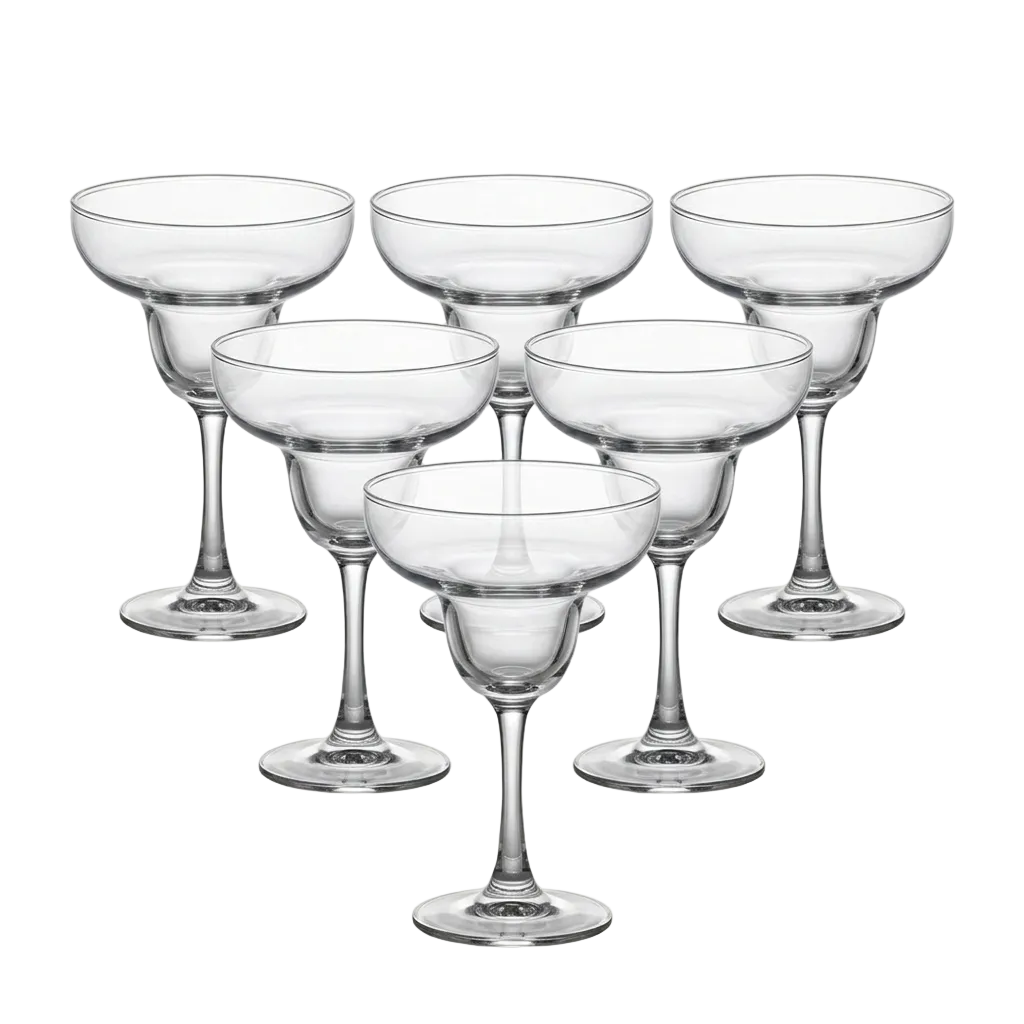 Elegant Margarita Glasses Set of 6