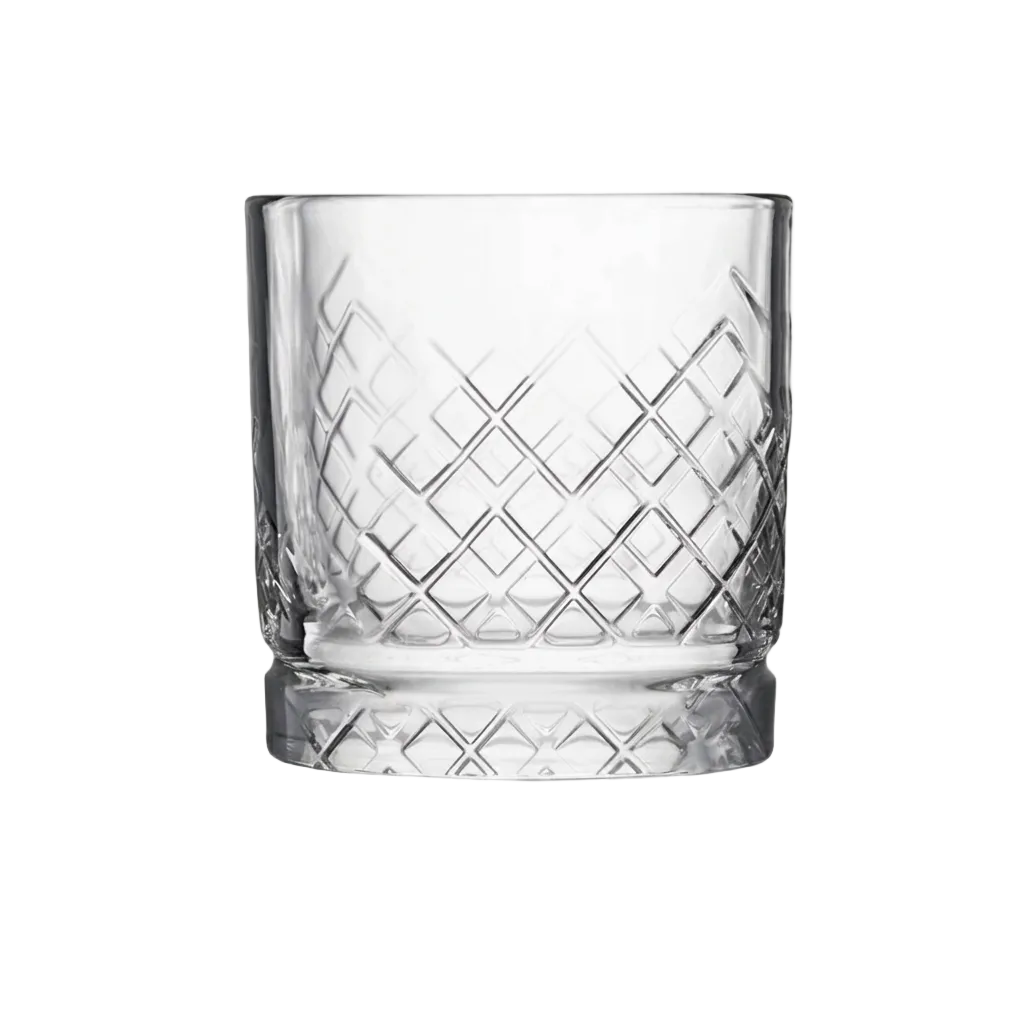 Vintage Diamond Cut Glasses Set of 6