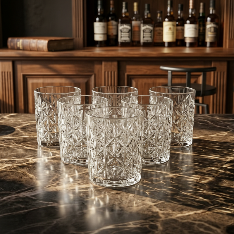 Stellar Cut Whiskey Glasses Set of 6