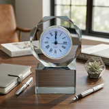 Faceted Crystal Desk Clock