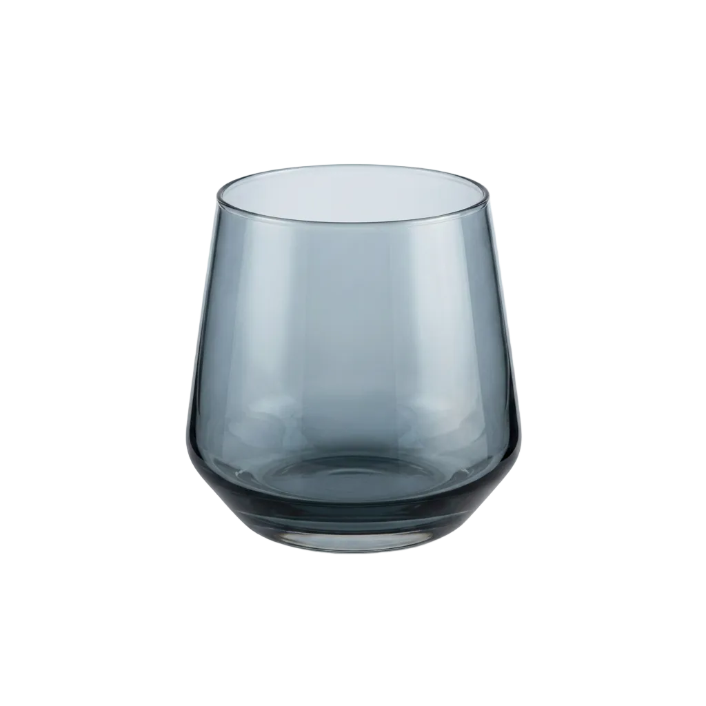 Luxury Slate Blue Tinted Glasses Set of 6