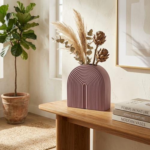 Minimalist Ceramic Arch Rainbow Vase