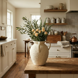 Elegant Textured Three Handle Vase