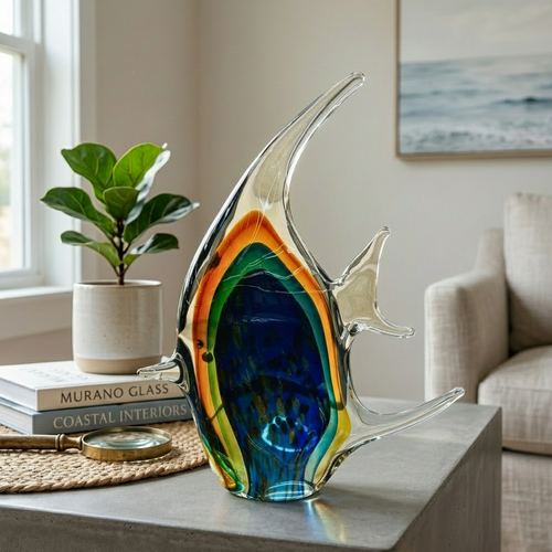 Modern Tropical Angel Fish Figurine