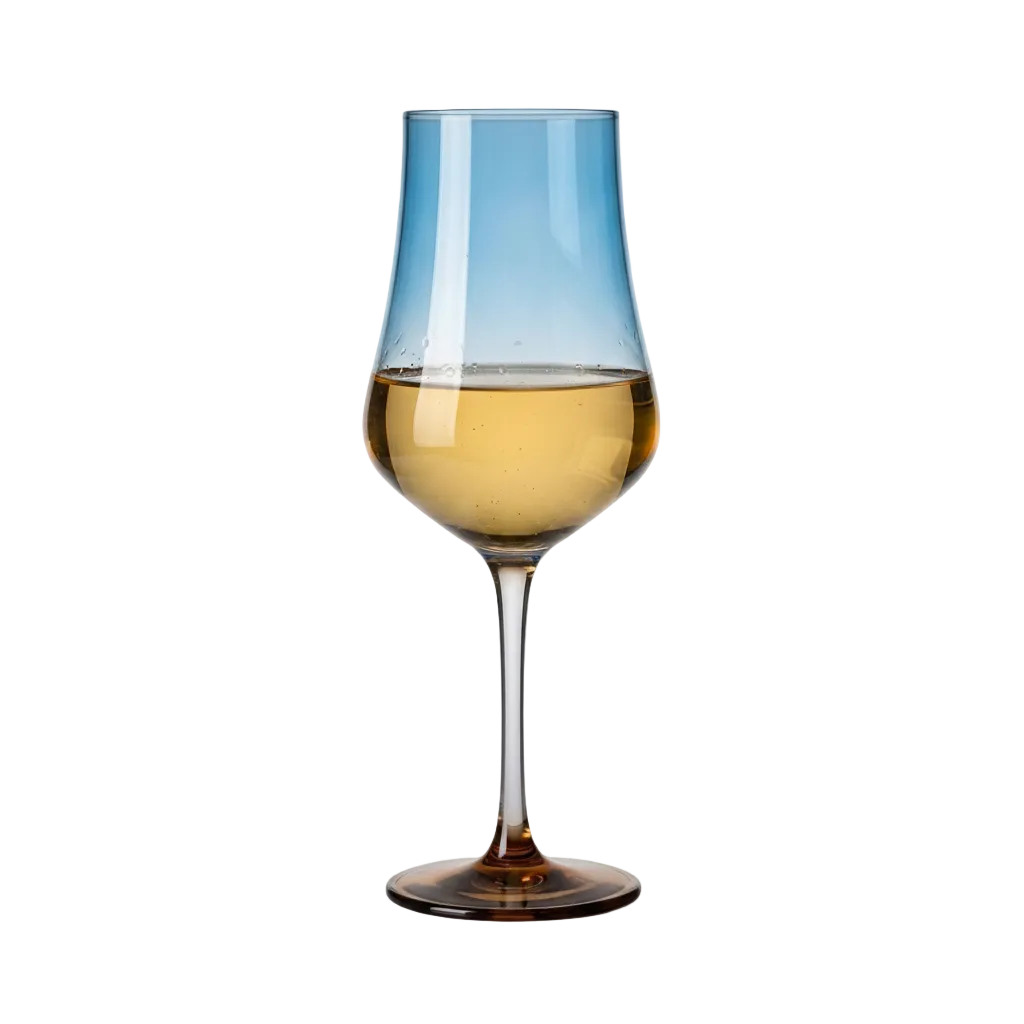 Elegant Azure Blue Wine Glasses Set of 6