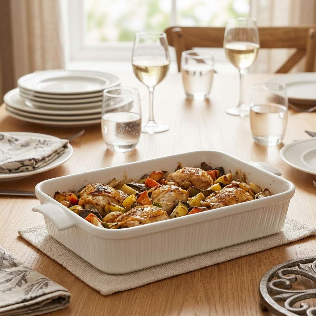 Signature Rectangular Baker With Glass Lid