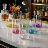 Multi-Colored Whiskey Glasses Set of 6