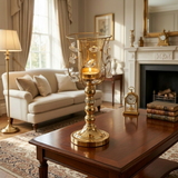 Luxury Gold Crystal Goblet Candle Stand