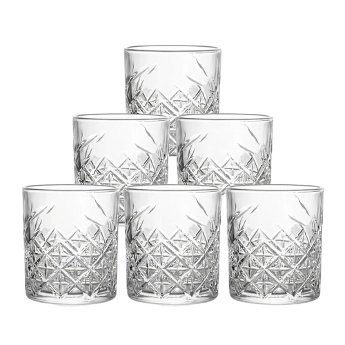 Radiance Cut Whiskey Glasses Set of 6