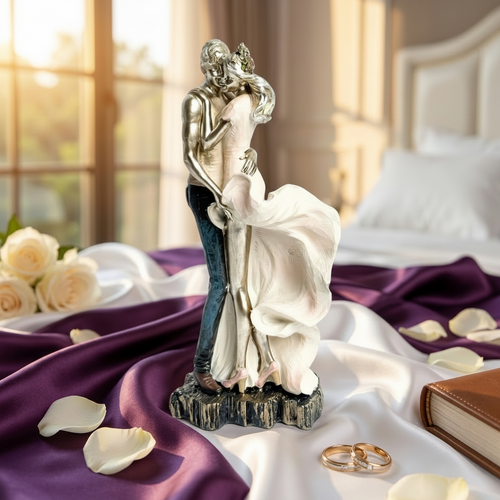 Golden Embrace Couple Figurine