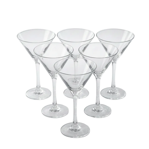 Minimalist Conical Martini Glasses Set of 6