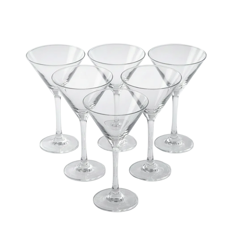 Minimalist Conical Martini Glasses Set of 6
