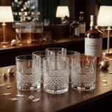 Classic Grid Whiskey Glasses Set of 6