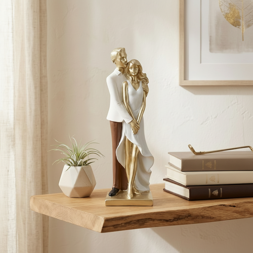 Eternal Bond Elegant Couple Sculpture