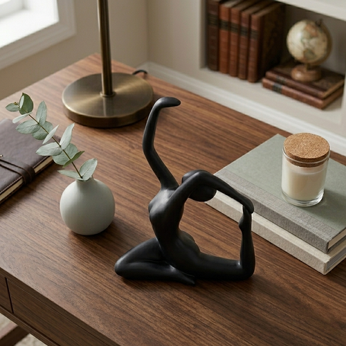 Elegant Kneeling Yoga Statue